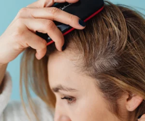 cuir chevelu sec femme brosse à cheveux