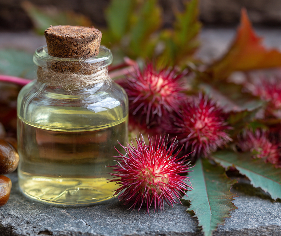 pot d'huile de ricin