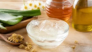 Aloe vera, camomille, miel et huile d'olive, ingrédients de grand-mère pour apaiser un cuir chevelu qui brûle